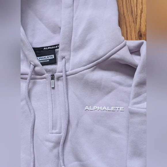 Alphalete Lilac Purple Crop Quarter Zip - Picture 2 of 4